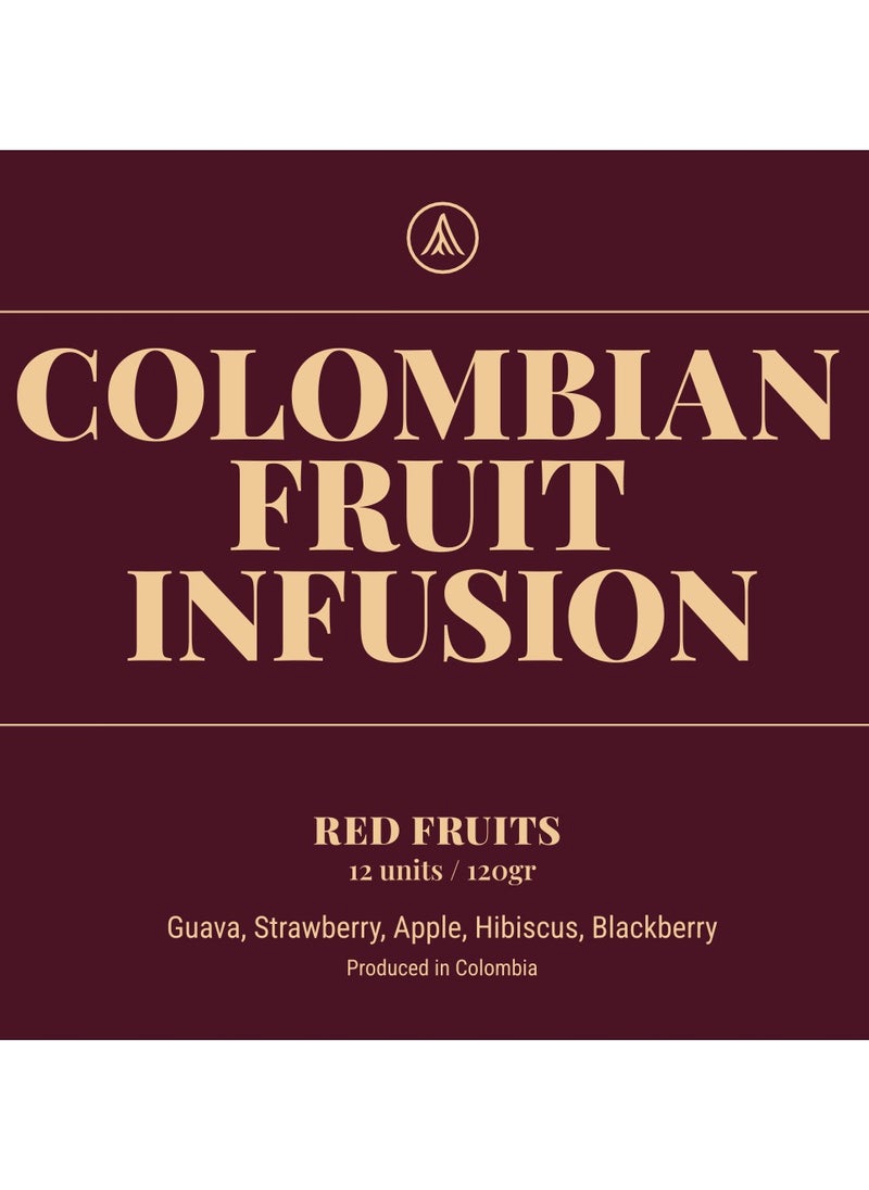 - Raw Natural Organic Tea - Colombian Fruit Infusion - Red Fruits (Guava, Strawberry, Apple, Hibiscus, Blackberry)