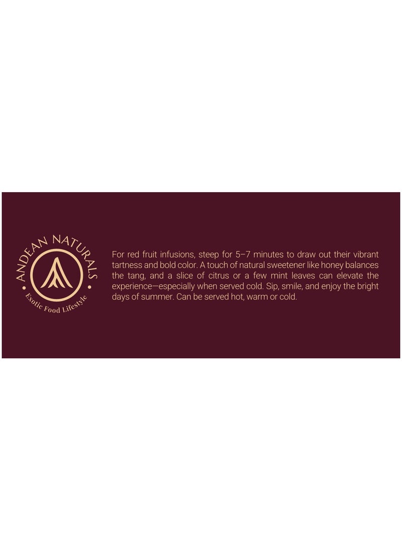 - Raw Natural Organic Tea - Colombian Fruit Infusion - Red Fruits (Guava, Strawberry, Apple, Hibiscus, Blackberry)