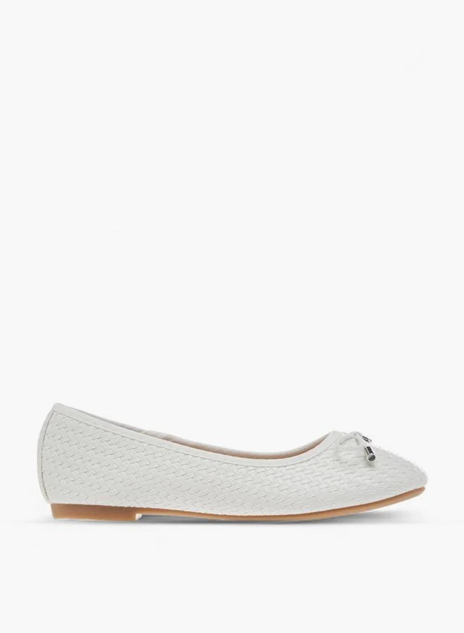 Flora Bella By Shoexpress Flora Bella Bow Detail Slip-On Ballerina Shoes