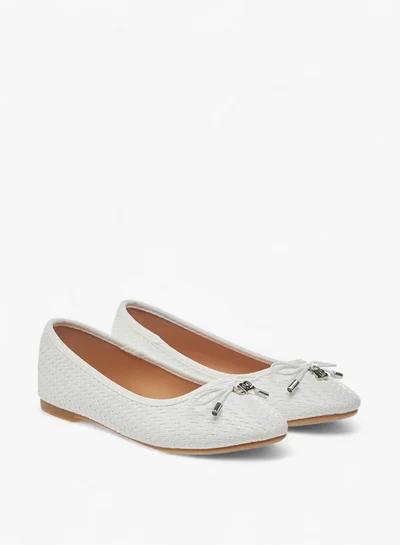 Flora Bella By Shoexpress Flora Bella Bow Detail Slip-On Ballerina Shoes