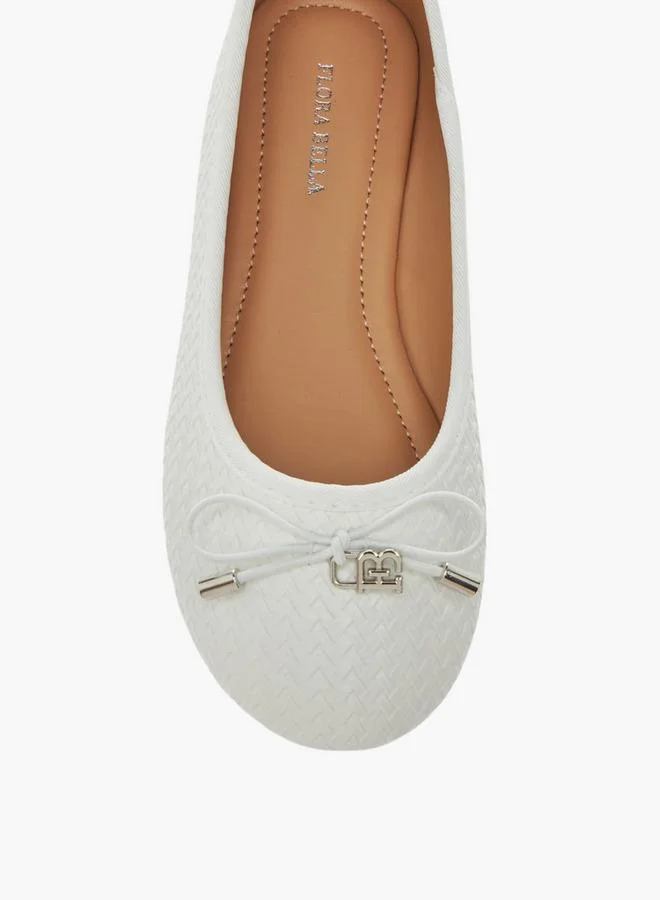 Flora Bella By Shoexpress Flora Bella Bow Detail Slip-On Ballerina Shoes