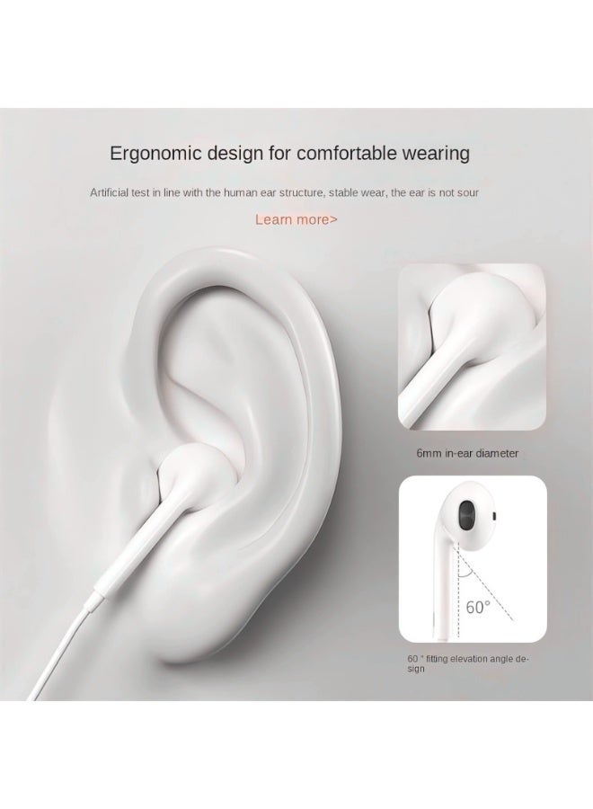 Lightning Wired Earbuds with Microphone & Volume Control – Stereo In-Ear Headphones Compatible with iPhone 14, 13, 12, 11, Pro Max, iPad – White - Image 4