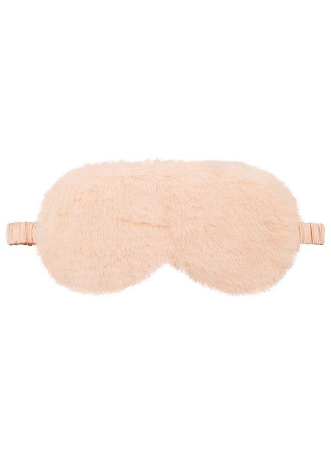 Jenna ™ 100% Natural Silk And Fur Reversible Sleep Mask Cover For Insomnia, Puffy Eyes And Dark Circles (Apricot)  - Image 2