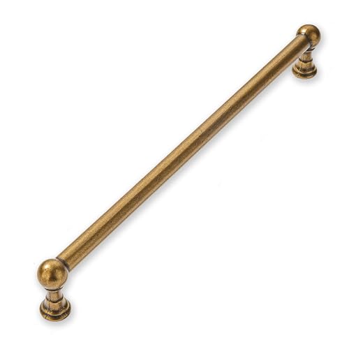 CABDM 1 Pack Appliance Pull 18 Inch Solid Kitchen Cabinet Handles Antique Brass Cabinet Pulls Vintage Drawer Pulls Cabinet Hardware Kitchen Handles for Cabinets Cupboard Handles - Image 1
