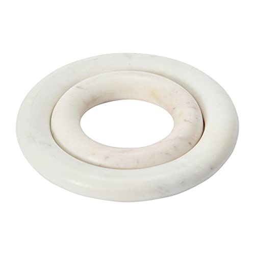 Creative Co-Op Marble Trivets for Dining Table, Set of 2 - Image 1