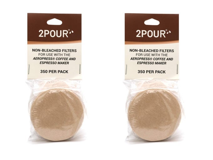 700X 2 PACKS REUSABLE REPLACEMENT PAPER FILTERS COMPATIBLE WITH THE AEROPRESS COFFEE MAKERAEROPRESS GO VEGAN NON BLEACHED NATURAL