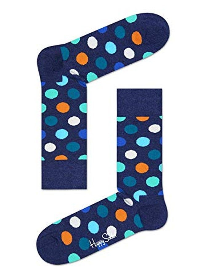 Happy Socks 3-Pack Classic Multi-Color Gift Set, colorful and fun, Socks for Men and Women, Navy-White-Blue-Turquoise-Orange (9-11) - Image 2