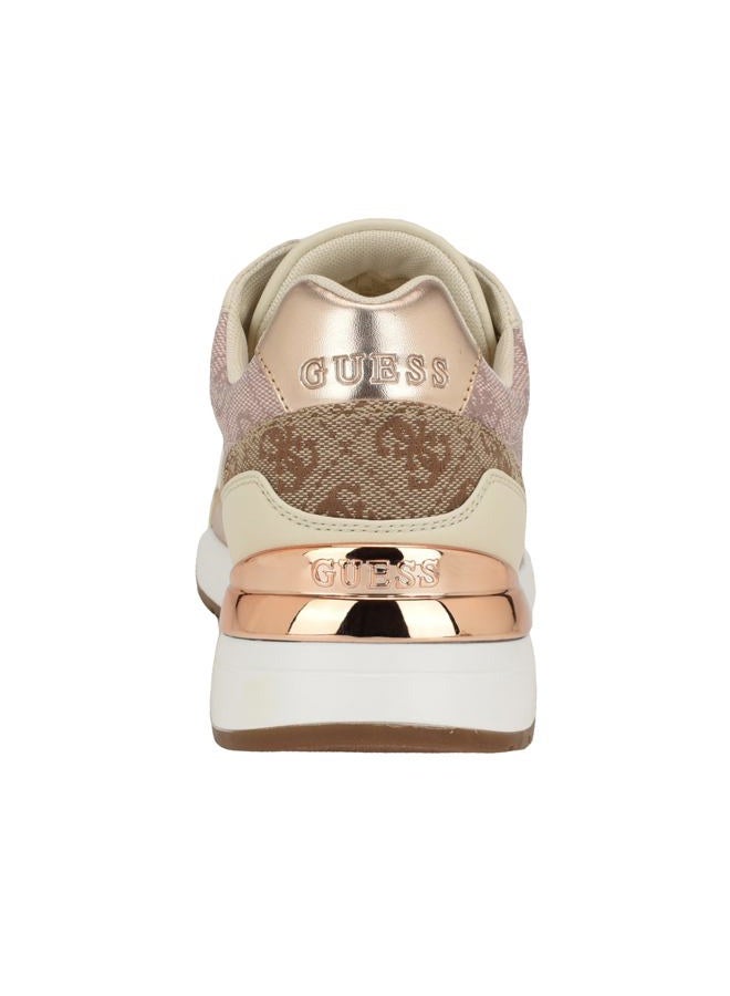 Guess Women's MOXEA Sneaker, Light Pink Logo Multi 684, 7.5, 38 EU - Image 3