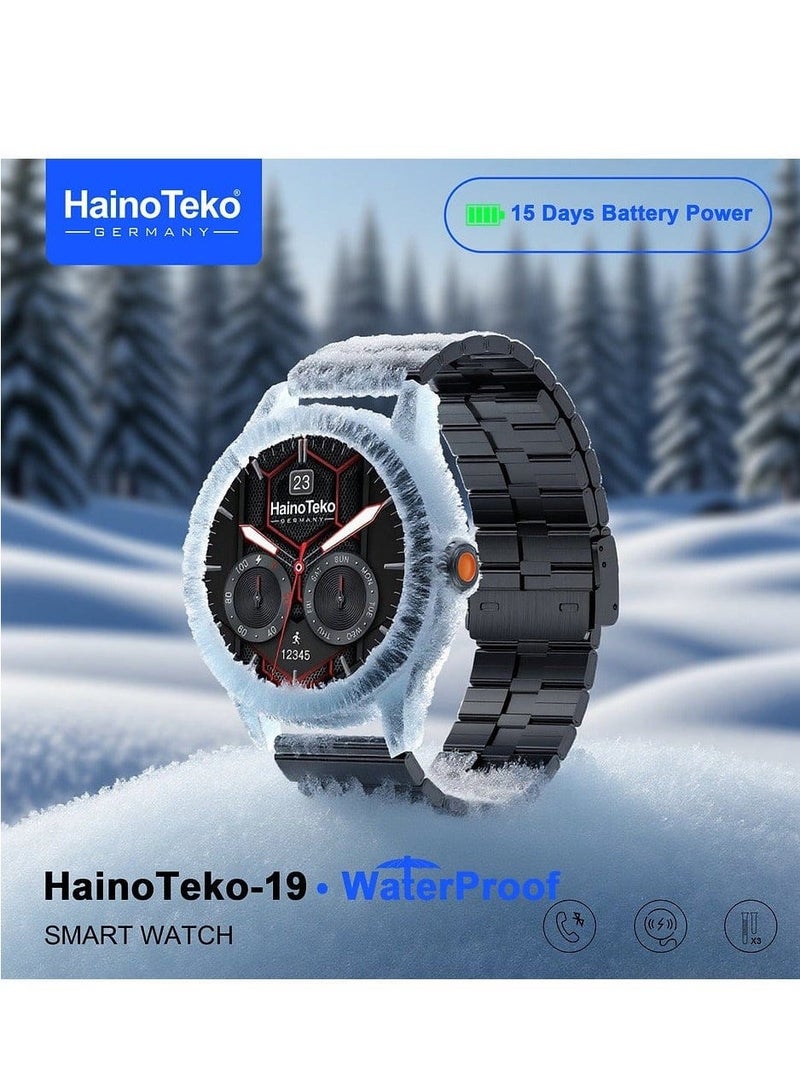 هينو تيكو ساعة Haino Teko-19 AMOLED الذكية الثورية مع عمر بطارية يصل إلى 15 يومًا وحماية ضد الماء وإدارة متعددة للصحة لتجربة شاملة - Image 2