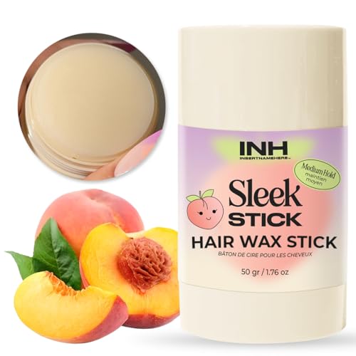 INH Hair Wax Sleek Stick Finishing  Smoothing Vegan Hair Wax Roller  Mess Free Travel Friendly Styling Product for Flyaways and Frizz 176 oz