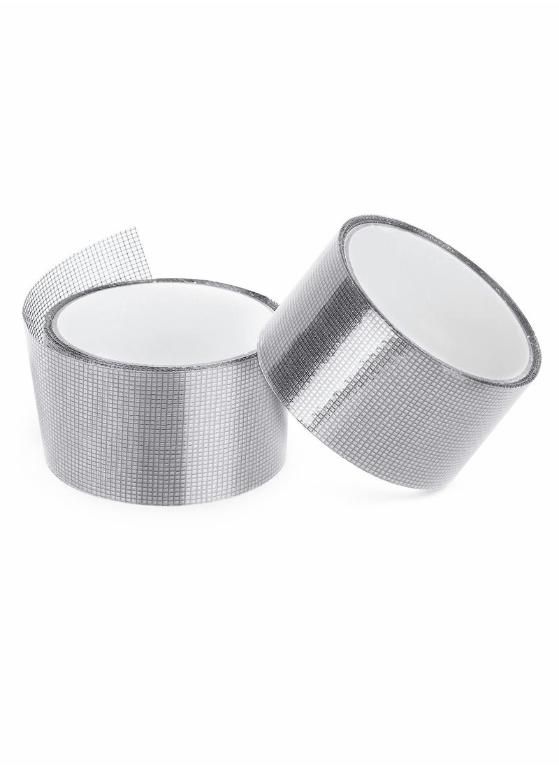 Excefore Window Screen Repair Kit, 2 Pcs Strong Adhesive & Waterproof Fiberglass Covering Mesh Tape  - Image 1