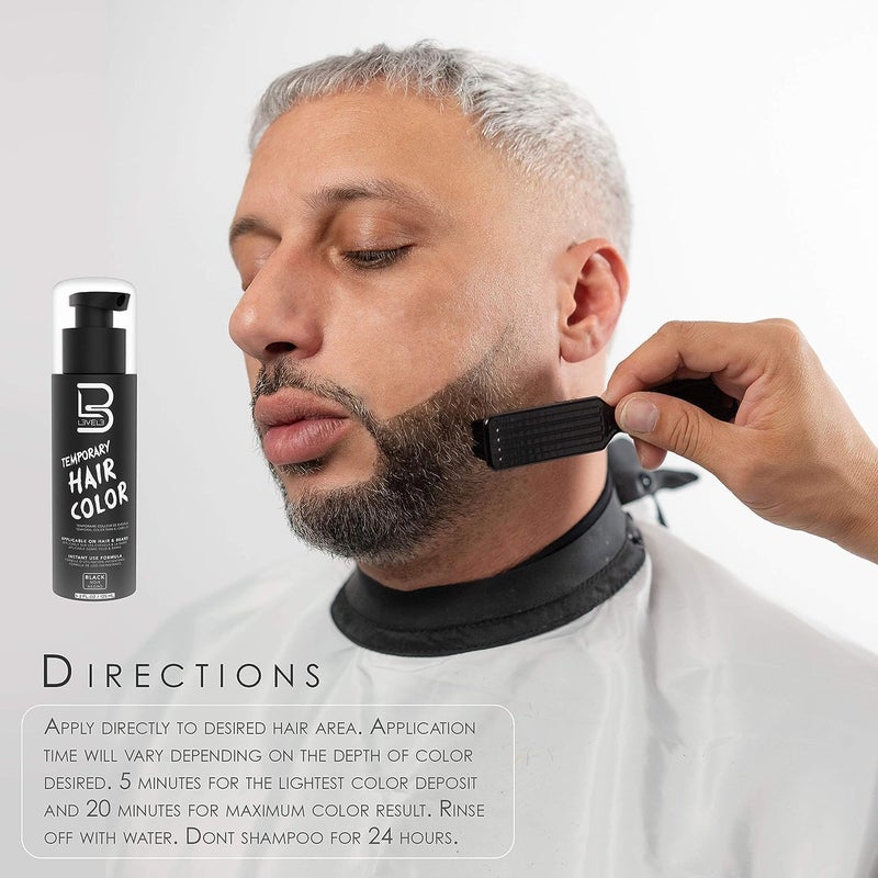 L3 - Level 3 Temporary Beard Color - For Black Hair Beards - Full Beard in Minutes - Easy to Apply and No Mixing Required (4.2 Oz, 2) - Image 2