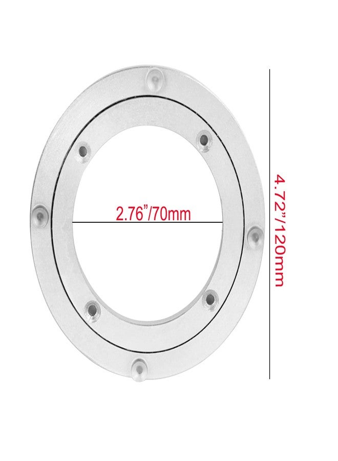 Tirifer Aluminium Alloy Lazy Susan, Heavy Duty Base for Lazy Susan Swivel Turntable Bearing Hardware Rotating Bearing Round Dining Table Smooth Swivel Plate Hardware, 4" - Image 2