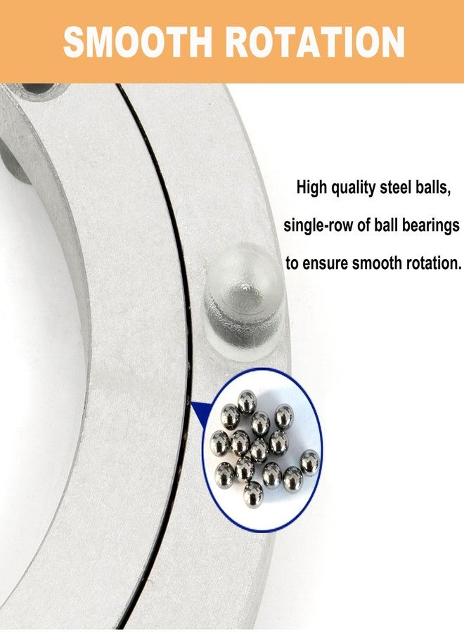 Tirifer Aluminium Alloy Lazy Susan, Heavy Duty Base for Lazy Susan Swivel Turntable Bearing Hardware Rotating Bearing Round Dining Table Smooth Swivel Plate Hardware, 4" - Image 3