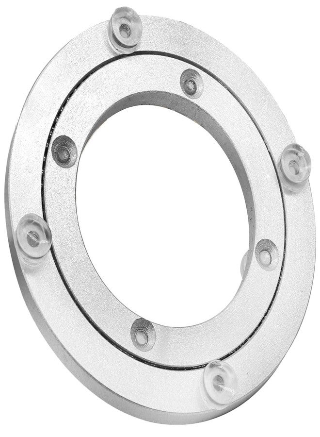 Tirifer Aluminium Alloy Lazy Susan, Heavy Duty Base for Lazy Susan Swivel Turntable Bearing Hardware Rotating Bearing Round Dining Table Smooth Swivel Plate Hardware, 4" - Image 1