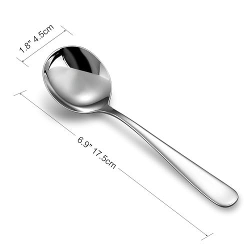 KEAWELL Premium 4-Piece 7" Louise Soup Spoons, 18/10 Stainless Steel, Dishwasher Safe - Image 4