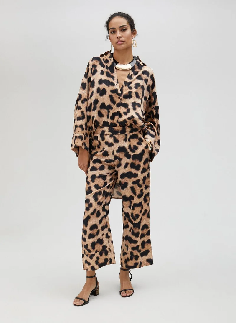 Lola Casademunt Animal print palazzo trousers