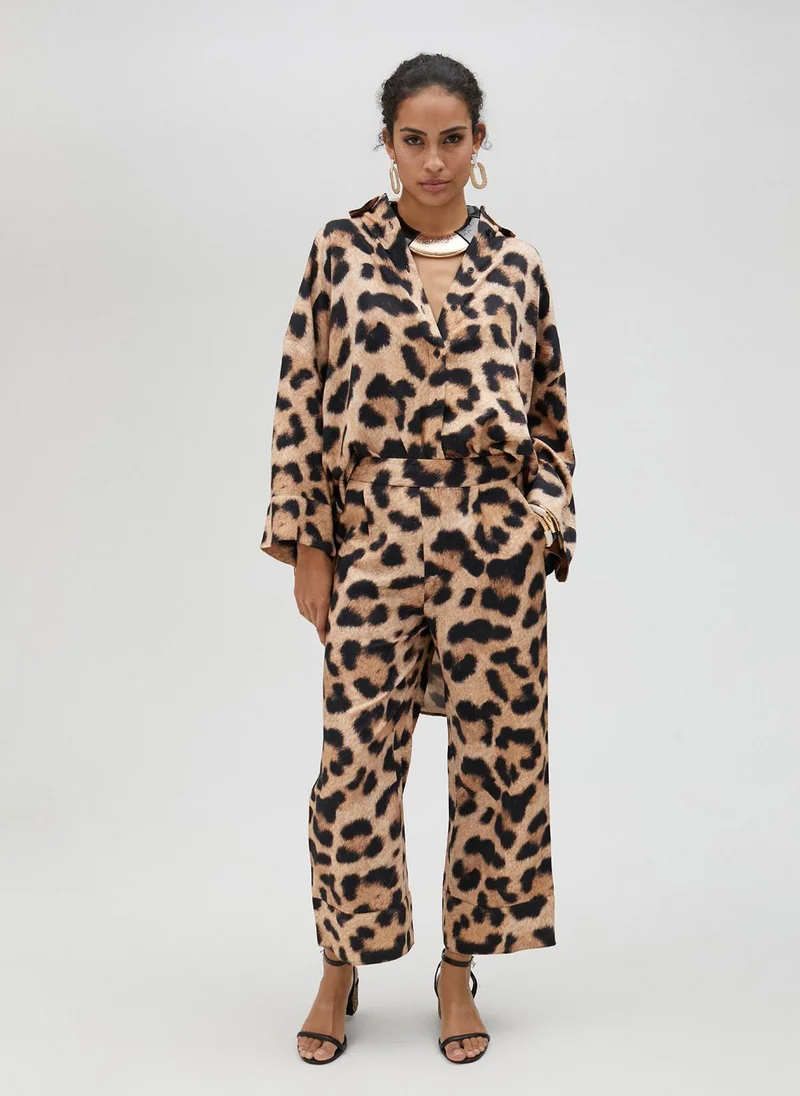 Lola Casademunt Animal print palazzo trousers