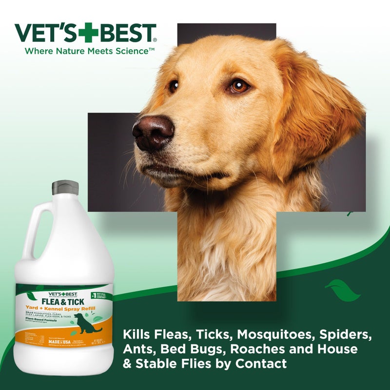 Vet's Best Vetâ€™s Best Flea and Tick Yard and Kennel Spray â€“ Natural Yard Treatment for Fleas, Ticks and Mosquitoes â€“ Plant and Pet Safe Outdoor Spray with Certified Natural Oils â€“ Made in USA â€“ 96 oz Refill - Image 2