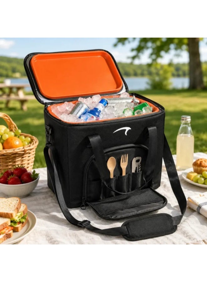 Mintra Hard Cooler Tank Bag 23L Heavy Duty Insulated Cooler Bag, Large Portable Ice Box with Shoulder Strap, Leak-Resistant Thermal Food & Beverage Cooler for Picnic, Camping, Beach & Travel - Image 5