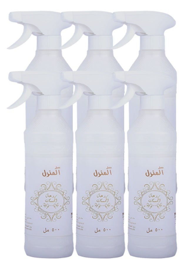 Banafa 6 Pieces Rowat Al Musk House Freshener 500ml - Image 1