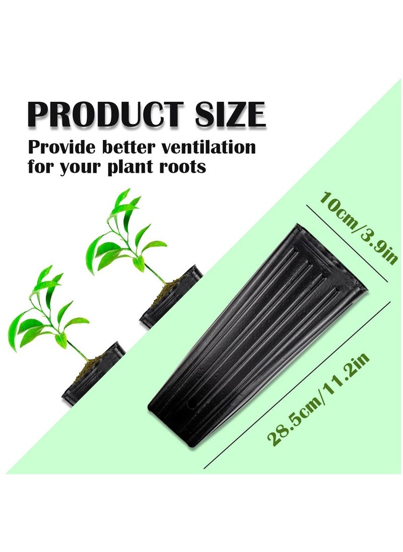 SYOSI Plastic Plant Nursery Pots 50pcs Tall Seedling Flower Plant Container Starting Pots Succulent Planter Flower Pots Plants Bonsai Holder with Drainage Holes Flower Container  - Image 2