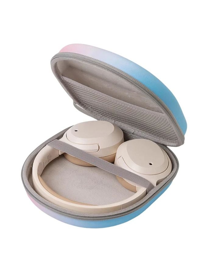 1pc Gradient Blue Pink EVA Headphone Case Shockproof Protective Cover with Durable Zipper - Image 5