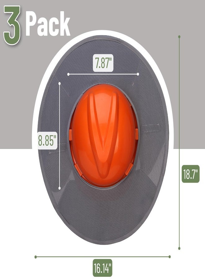 UNCO- Hard Hat Sun Shield, Full & Standard Brim Mesh Sunshade High Visibility Reflective, - Image 2
