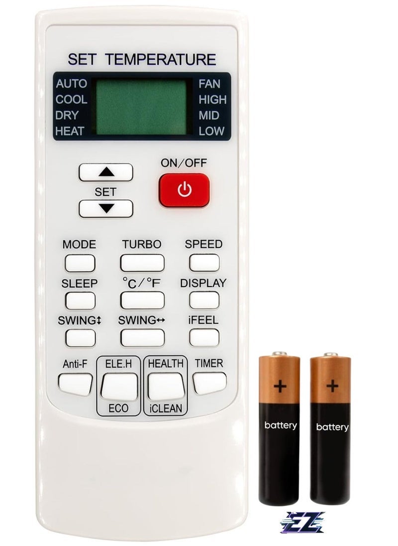 SmartGrist SmartGrist Replacement Remote Control YKR-H/102E for AUX Air Conditioner YKR-H/002E YKR-H/006E with Battery  - Image 1