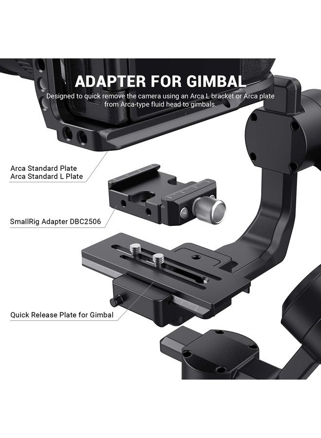 SmallRig DSLR and Mirrorless Quick Release Clamp for Arca-Type Standard for DJI Ronin S/SC, for ZHIYUN Crane Series Weebill S Gimbal - DBC2506 - Image 3