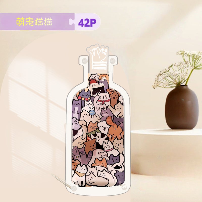 Transparent Acrylic Puzzle Factory Bottle Cute Cat Rabbit Duck Cartoon Anime Peripheral Puzzle Customized Educational Toys - Image 1