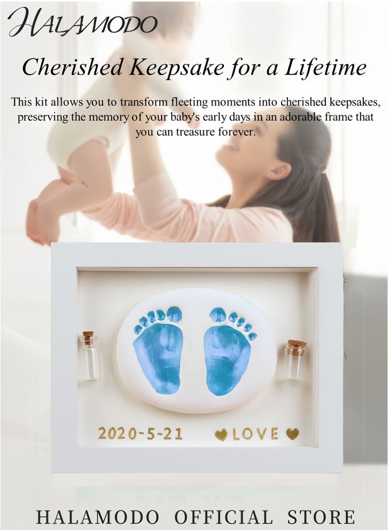 HALAMODO Baby Hand and Footprint Kit Quick Dry Clay Baby Footprint Kit Clay Handprint Keepsake Frame Newborn Nursery Picture Frame Personalized Gifts for Baby Shower, Registry & Mother's Day  - Image 4