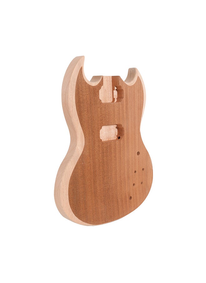 Generic DIY Electric Guitar Unfinished Body Guitar Barrel Blank Wooden Guitar Body Replacement Parts  - Image 1