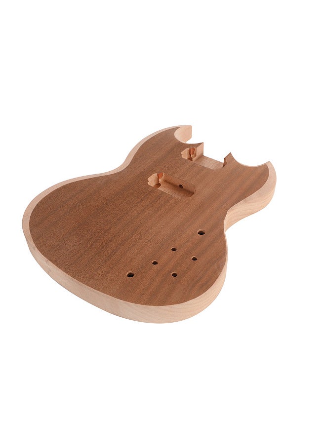 Generic DIY Electric Guitar Unfinished Body Guitar Barrel Blank Wooden Guitar Body Replacement Parts  - Image 2