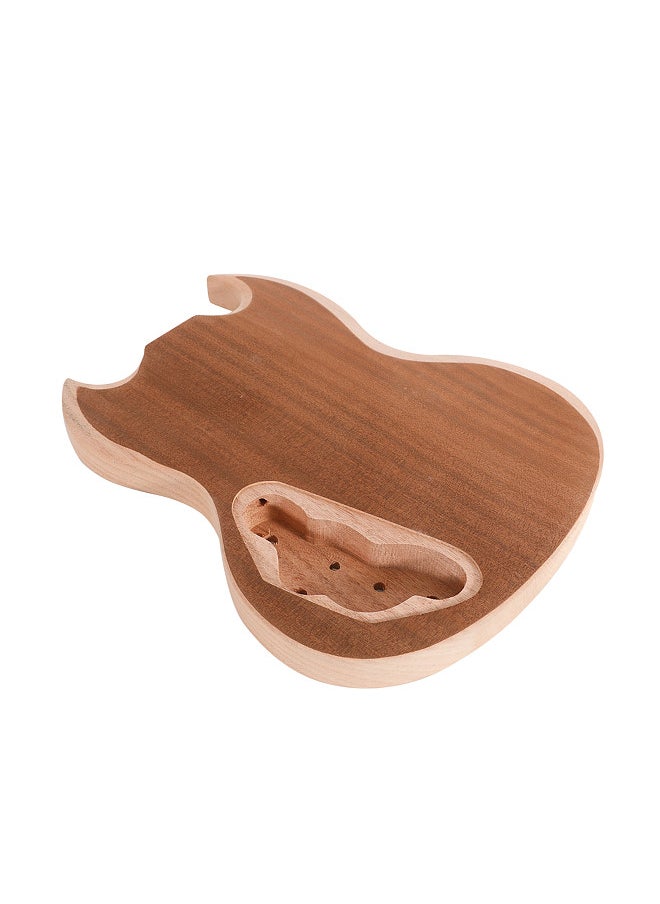Generic DIY Electric Guitar Unfinished Body Guitar Barrel Blank Wooden Guitar Body Replacement Parts  - Image 4