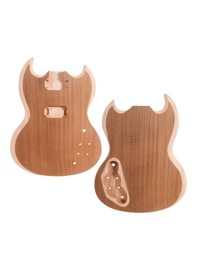 Generic DIY Electric Guitar Unfinished Body Guitar Barrel Blank Wooden Guitar Body Replacement Parts  - Image 5