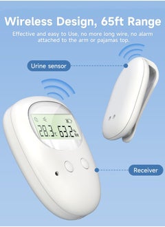 Osowake Wireless Bed Wetting Alarm, Bedwetting Alarm w Charging Box, 65ft Range, Temperature/Humidity Display, 80db Sound & Vibration- Potty Training, Pee Alarm for Kids Boys, Girls, Elderly  - Image 2