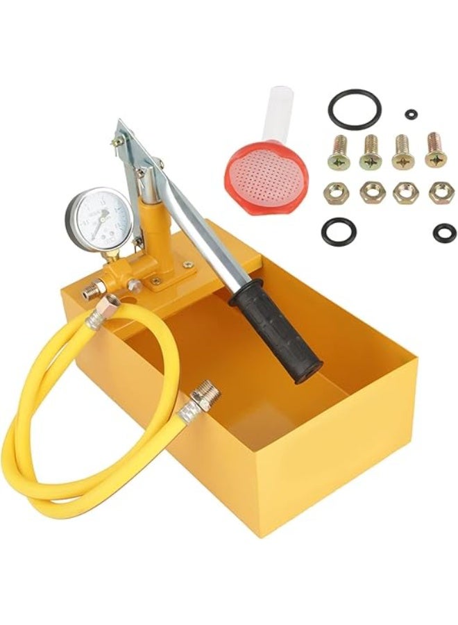 DL Hydraulic Pressure Test Pump, 2.5Mpa 25KG Manual Hydraulic Water Pressure Test Pump, Pipeline Tester Tool for a Variety of Pressure Vessels, Pipes, Valves and Other Pressure Test, 13ml / Time - Image 3