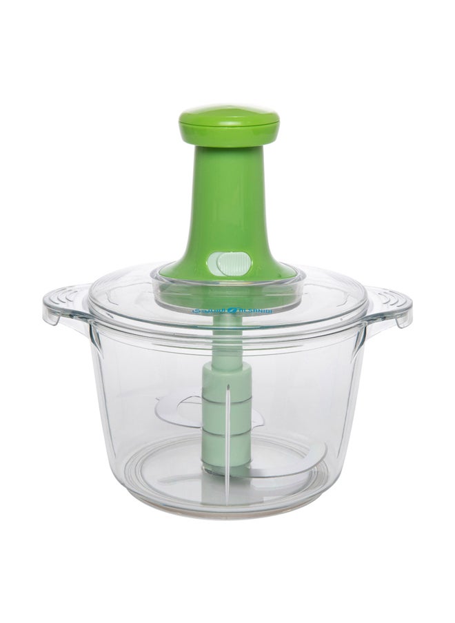 AL SANIDI - Vegetables and fruit slicer, Manual Vegetables slicer, Green, Size 19*30.5 Cm capacity 2 L - Image 1