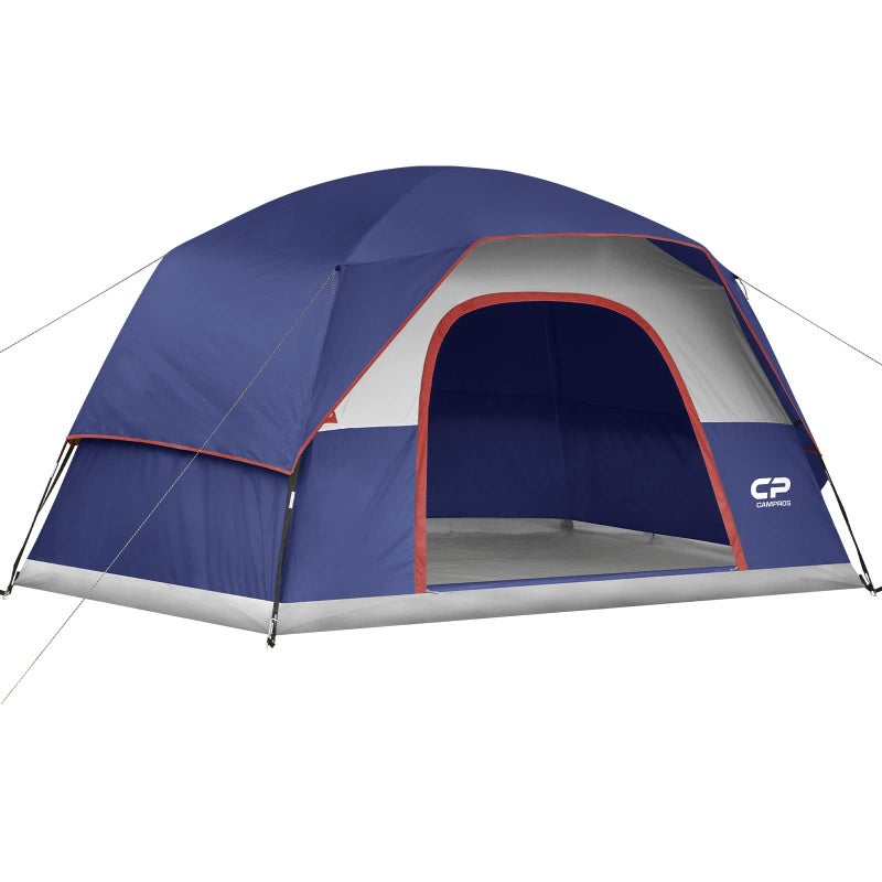 CAMPROS CP Tents for Camping 6 Person Tent Waterproof Windproof Double Layer Family Camping Tent, Easy Setup Dome Tent with Large Mesh Windows & Wider Door for Outdoor Camping & Hiking - Image 1