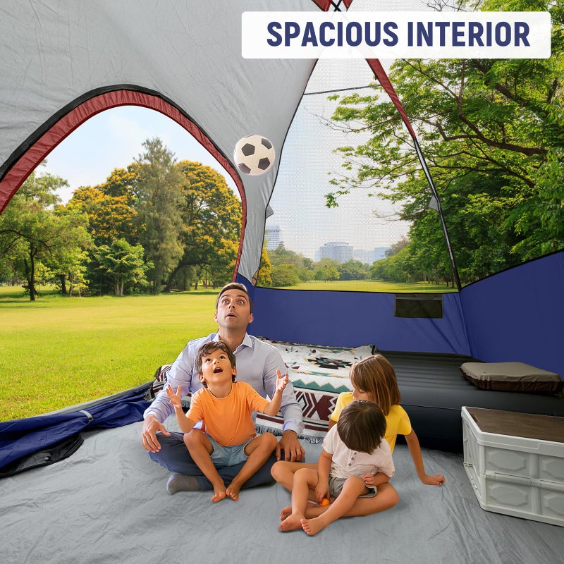 CAMPROS CP Tents for Camping 6 Person Tent Waterproof Windproof Double Layer Family Camping Tent, Easy Setup Dome Tent with Large Mesh Windows & Wider Door for Outdoor Camping & Hiking - Image 3