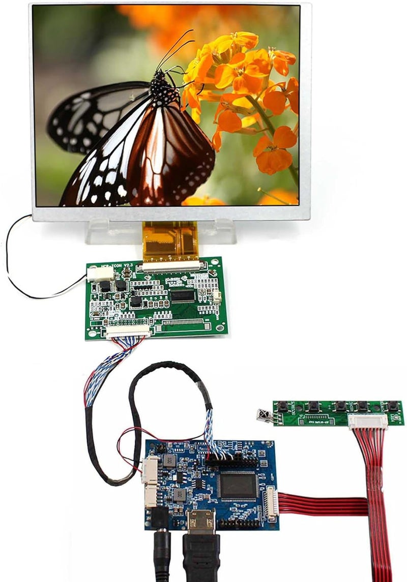 VSDISPLAY 7" 7 inch 800×600 4:3 CLAA070MA0ACW LCD Screen TFT Monitor and LCD Controller Board 60 pin - Image 1