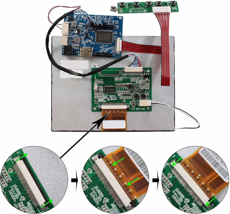 VSDISPLAY 7" 7 inch 800×600 4:3 CLAA070MA0ACW LCD Screen TFT Monitor and LCD Controller Board 60 pin - Image 3
