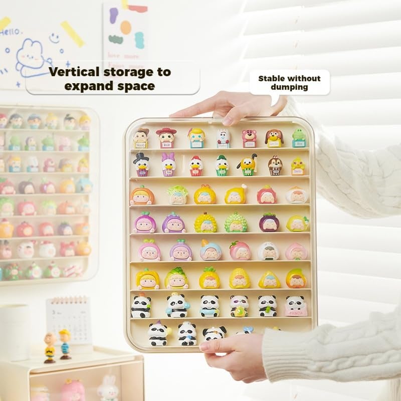 WMM Clear Display Case for Minifigure Figures, Wall-Mounted Figures Display Box, Multi Story Minifigure Display Cabinet Suitable for Collectibles Action Figures Under 1.57 Inches - Image 2