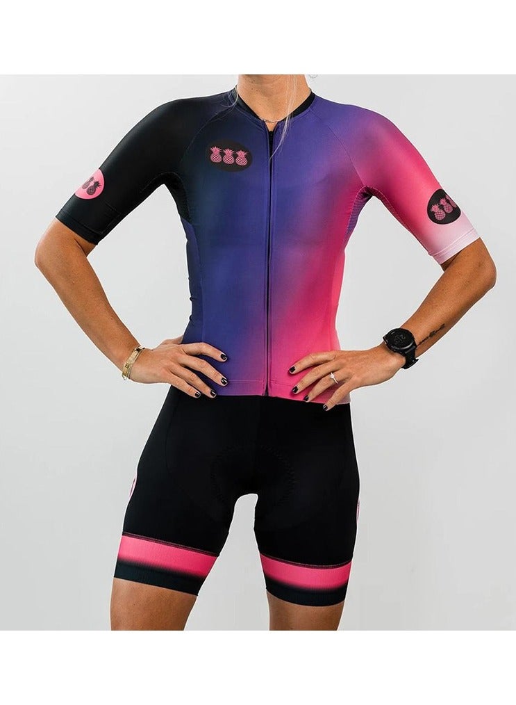 KUYING GR New Summer Outdoor Sunscreen Moisture Absorption Quick Drying Bicycle Women's Cycling Clothing Set  - Image 1
