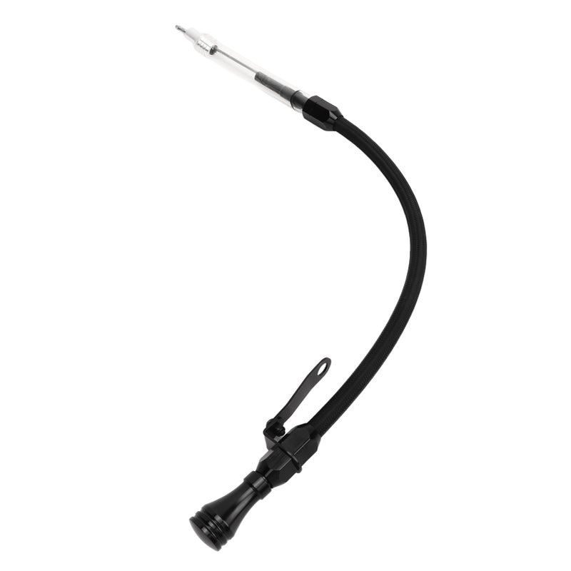 Engine Flexible Oil Dipstick Stainless Steel Fluid Oil Level Dipstick Tool for LSX LS1 LS2 LS2 LS6 4.8L 5.7L 6.0L 6.2L Black - Image 3