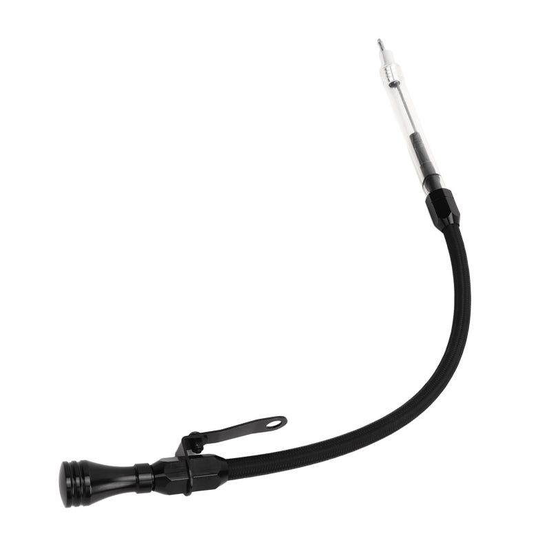 Engine Flexible Oil Dipstick Stainless Steel Fluid Oil Level Dipstick Tool for LSX LS1 LS2 LS2 LS6 4.8L 5.7L 6.0L 6.2L Black - Image 2