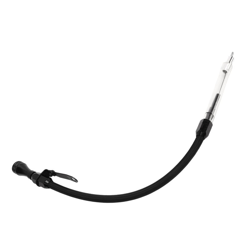 Engine Flexible Oil Dipstick Stainless Steel Fluid Oil Level Dipstick Tool for LSX LS1 LS2 LS2 LS6 4.8L 5.7L 6.0L 6.2L Black - Image 1