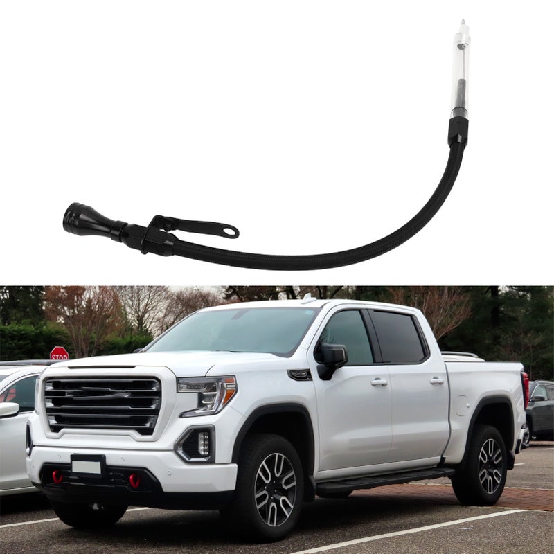Engine Flexible Oil Dipstick Stainless Steel Fluid Oil Level Dipstick Tool for LSX LS1 LS2 LS2 LS6 4.8L 5.7L 6.0L 6.2L Black - Image 5