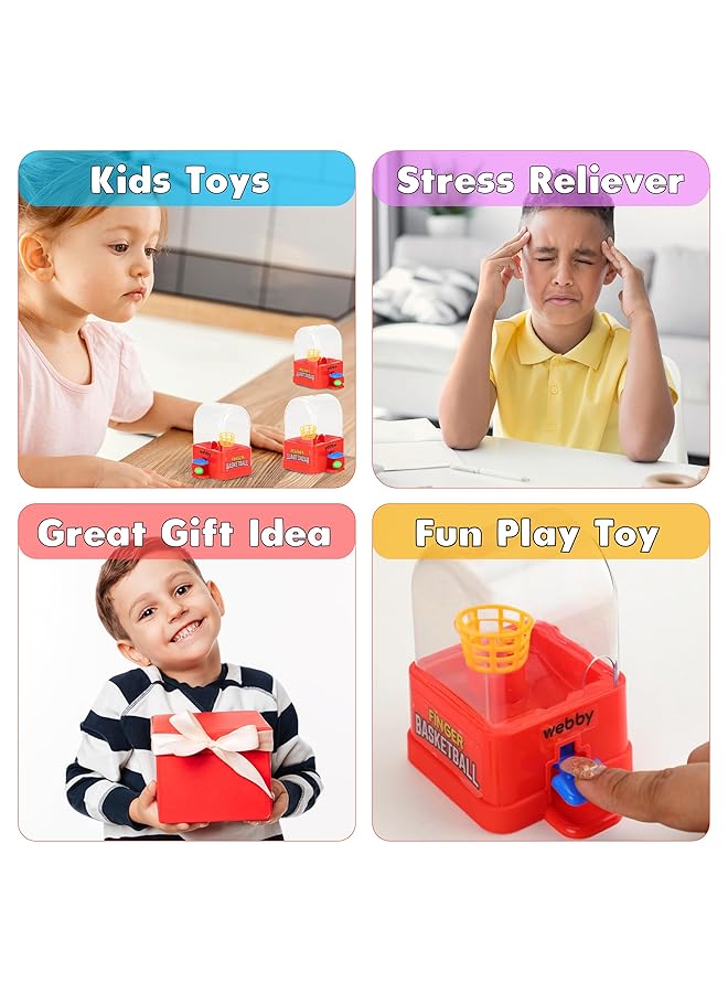 ويبي لعبة كرة السلة الصغيرة | هدايا الحفلات | ديكورات الحفلات | لعبة طاولة صغيرة محمولة | هدية للأطفال - Image 5